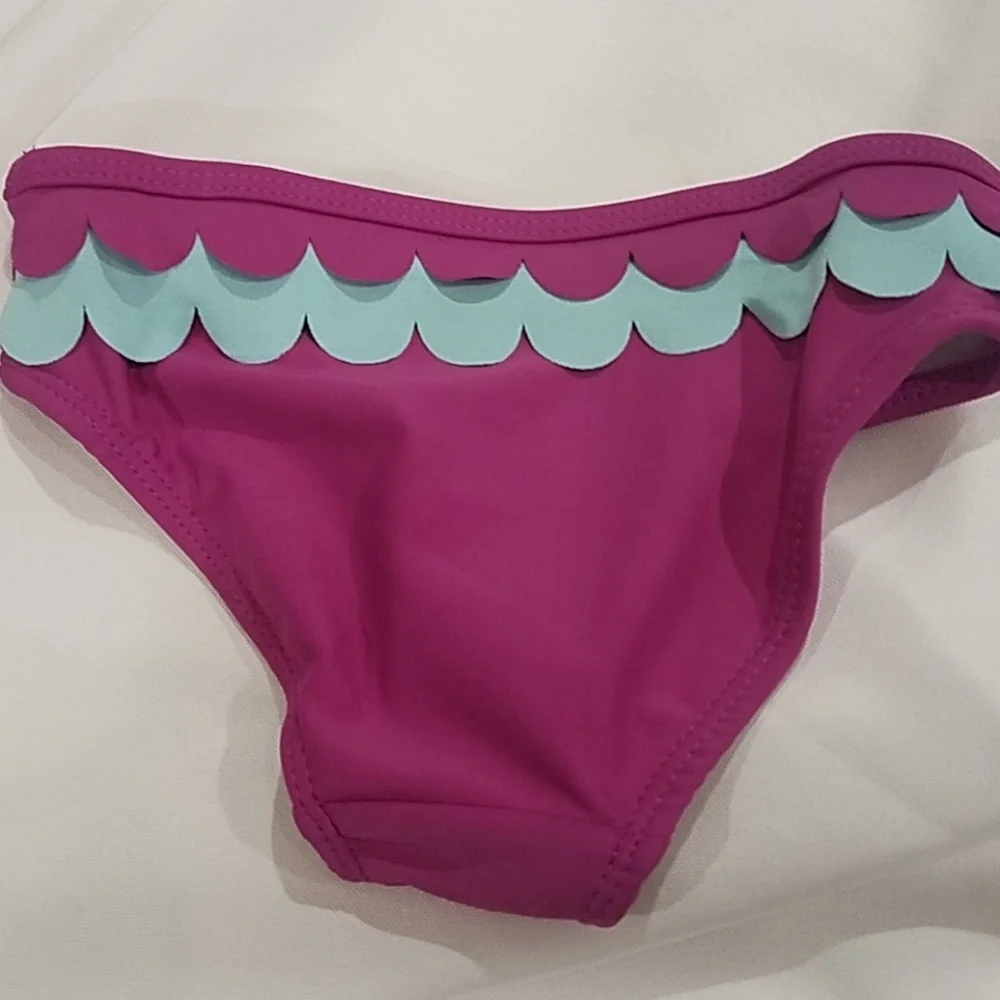 Carter's Rash Guard Swim Suit Baby Girls 3 to 6 months UPF 50+ Purple Mermaid